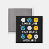 Lustig für Sonnenfinsternis 04 08 24 Magnet (Vorderseite/Rückseite)