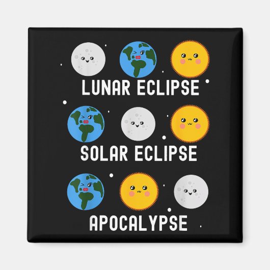 Lustig für Sonnenfinsternis 04 08 24 Magnet (Vorne)