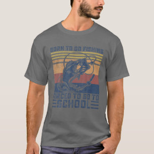 Lustig Geboren Zum Angeln Bass Fisch Angler Jungen T-Shirt
