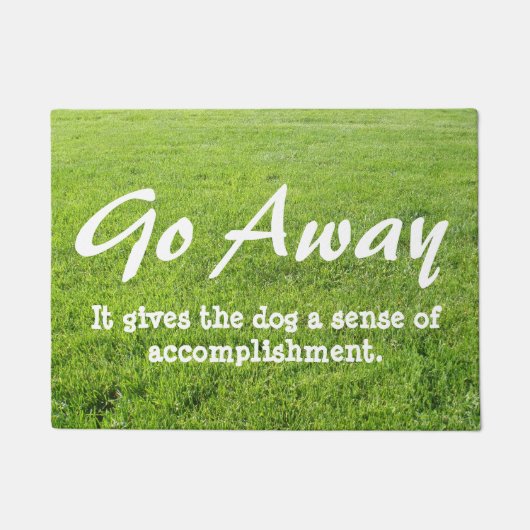 Lustig gehen Fußmatte - Hund weg (Vorderseite)