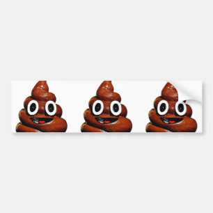 lustig gekackt Emoji Autoaufkleber