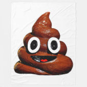lustig gekackt Emoji-Decke Fleecedecke (Vorderseite)
