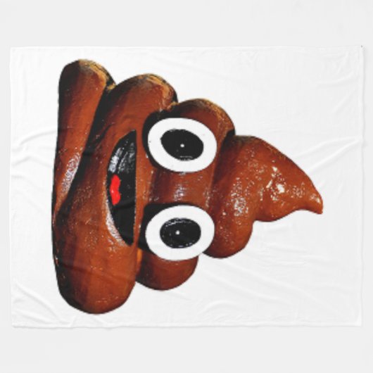 lustig gekackt Emoji-Decke Fleecedecke (Vorderseite (Horizontal))