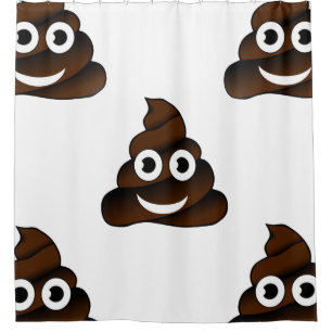 lustig gekackt Emoji Duschvorhang