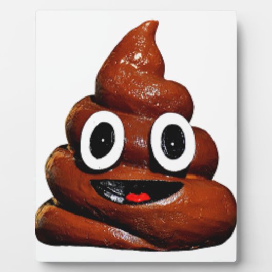 lustig gekackt Emoji Fotoplatte (Vorderseite)