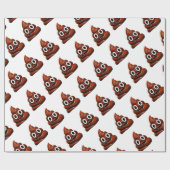 lustig gekackt Emoji Geschenkpapier (Flach)