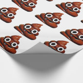 lustig gekackt Emoji Geschenkpapier (Ecke)