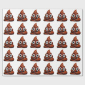 lustig gekackt Emoji Geschenkpapier (Flach)