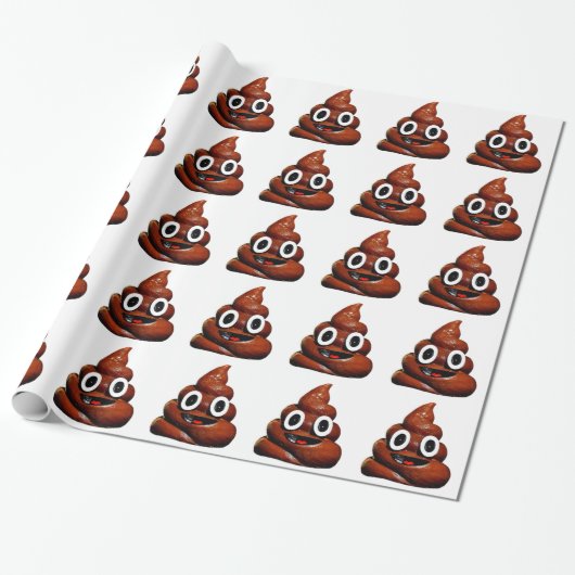 lustig gekackt Emoji Geschenkpapier (Ungerollt)