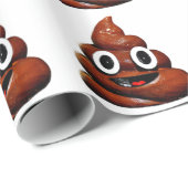 lustig gekackt Emoji Geschenkpapier (Rolleneckpunkt)
