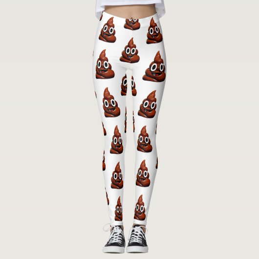 lustig gekackt Emoji-Leggings Leggings (Vorderseite)