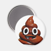 lustig gekackt Emoji Magnet (Vorderseite/Rückseite)