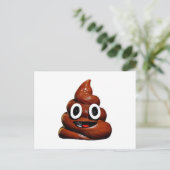 lustig gekackt Emoji Postkarte (Stehend Vorderseite)