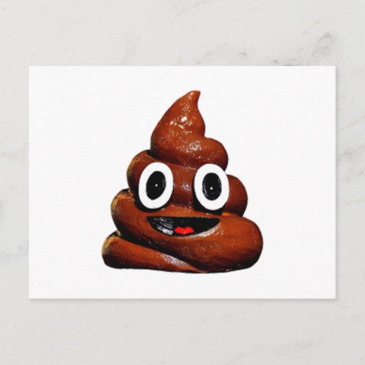 lustig gekackt Emoji Postkarte (Vorderseite)
