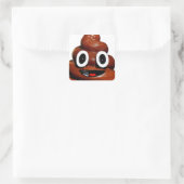 lustig gekackt Emoji Quadratischer Aufkleber (Tasche)