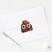 lustig gekackt Emoji Quadratischer Aufkleber (Umschlag)