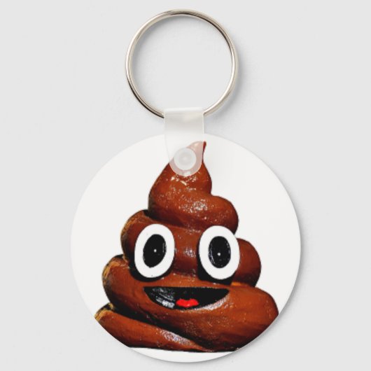 lustig gekackt Emoji Schlüsselanhänger (Vorderseite)