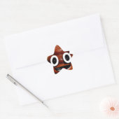 lustig gekackt Emoji Stern-Aufkleber (Umschlag)