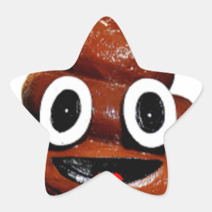 lustig gekackt Emoji Stern-Aufkleber