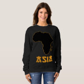 Lustig Gemischtes Afrika Asien 4 Sweatshirt (Vorne ganz)