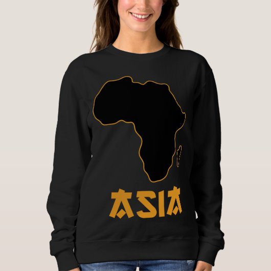 Lustig Gemischtes Afrika Asien 4 Sweatshirt (Vorderseite)