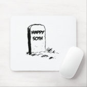 Lustig, "glücklicher 50." Grabstein Mousepad (Mit Mouse)