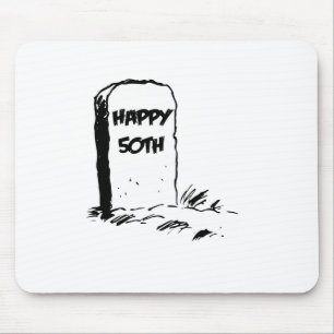 Lustig, "glücklicher 50." Grabstein Mousepad