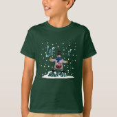 lustig glücklicher Schneemann T-Shirt (Vorderseite)