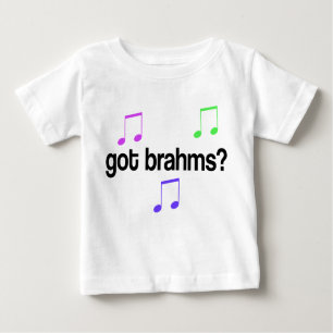 Lustig got Brahms bunten Entwurf Baby T-shirt
