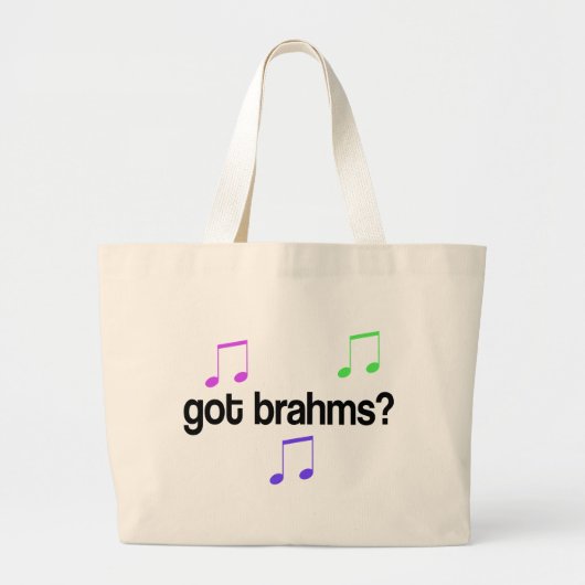 Lustig got Brahms bunten Entwurf Jumbo Stoffbeutel (Vorne)