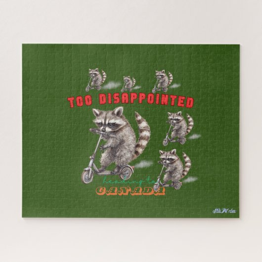 lustig-grüner Motorroller Puzzle (Horizontal)