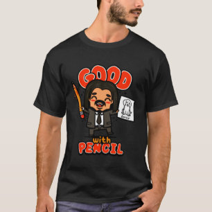 Lustig Gut mit Bleistift Nerd Geek Vintage Grafik T-Shirt