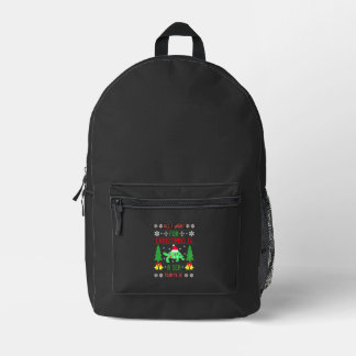 Lustig Hässlich Alles, was ich zu Weihnachten will Bedruckter Rucksack