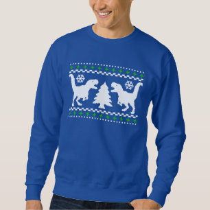 Lustig! Hässliche Feiertag T-Rex Strickjacke Sweatshirt