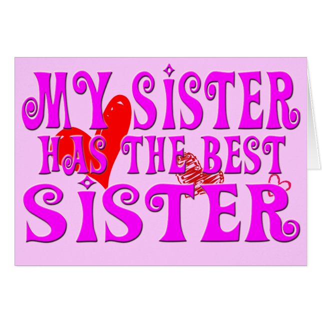 Lustig hat meine Schwester die beste Schwester (Vorderseite (Horizontal))