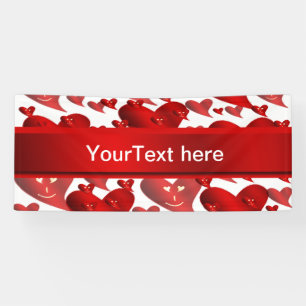 lustig, Herz, Herz, rot, Liebe, Valentin, glänzend Banner