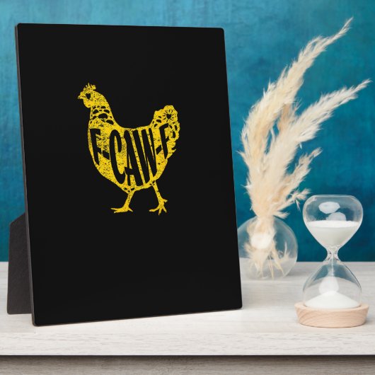 Lustig Huhn F-Caw-F Henne Geflügel Hahn Stall Fotoplatte (Seite)