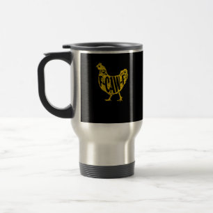 Lustig Huhn F-Caw-F Henne Geflügel Hahn Stall Reisebecher