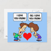 lustig I Liebe Postkarte (Vorne/Hinten)