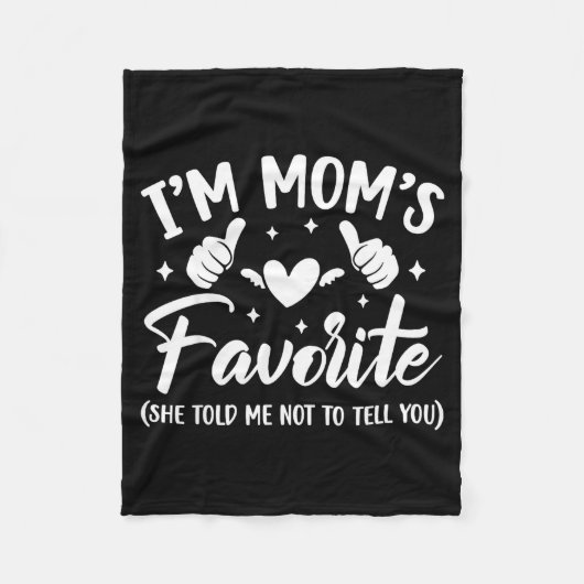 Lustig, ich bin der Lieblingssohn der Mutter, Schw Fleecedecke (Vorderseite)