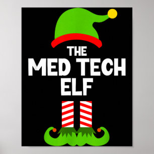 Lustig Ich Bin Der Med Tech Elf Weihnachten Xmas M Poster