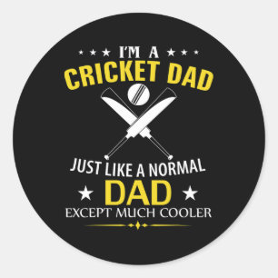 Lustig ich bin ein Cricket-Vater wie ein normaler Runder Aufkleber