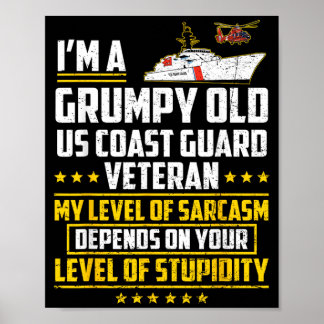 Lustig Ich bin ein glücklicher alter Militärvetera Poster