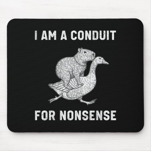 Lustig Ich Bin Ein Kanal Für Unsinn Capybara Gans Mousepad (Vorne)