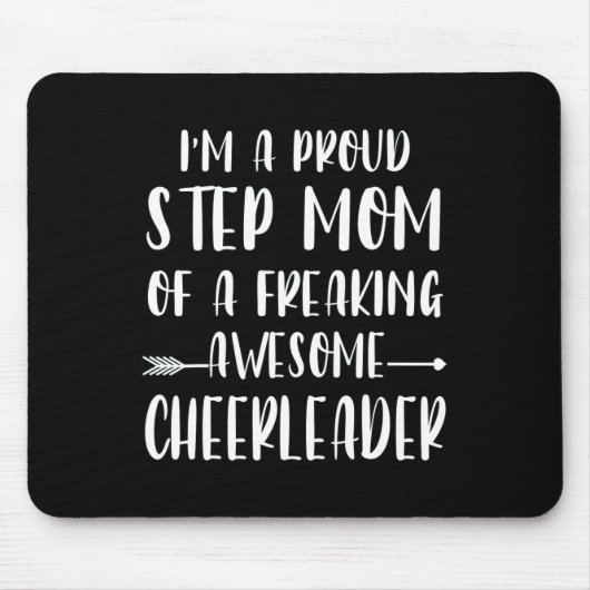 Lustig, ich bin eine stolze Cheer Step-Mama einer Mousepad (Vorne)