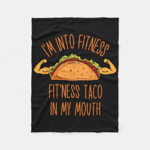 Lustig ich bin in Fitness  Fleecedecke