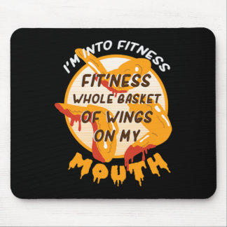 Lustig, ich bin in Fitness Flügel Hühnchen-Flügel- Mousepad