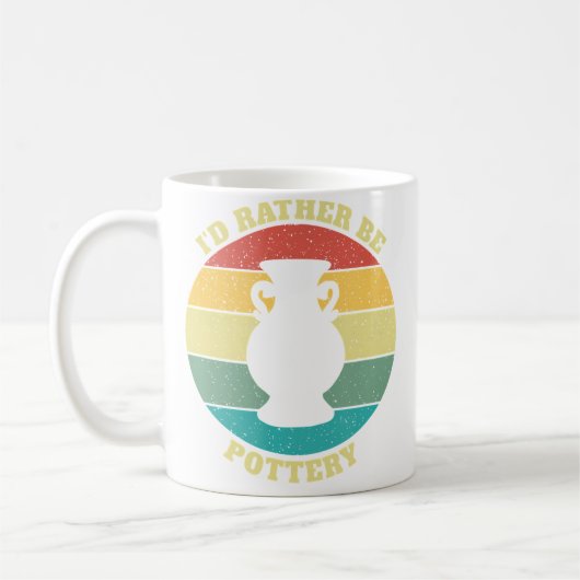Lustig: Ich bin lieber Töpfer Kaffeetasse (Links)