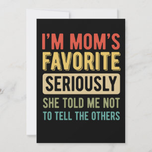 Lustig, ich bin Mamas Lieblingssohn/Lieblingstocht Feiertagskarte