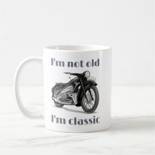 Lustig, ich bin nicht alt, ich bin Vintage Classic Kaffeetasse